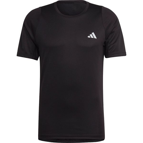 Black Men's Adidas Run Icons 3S Short Sleeve T Shirts | 8751204-DC