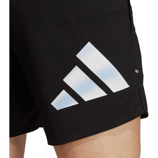 Black Men's Adidas Run Icons 3 Bar 5´´ Shorts Pants | 7329510-OR