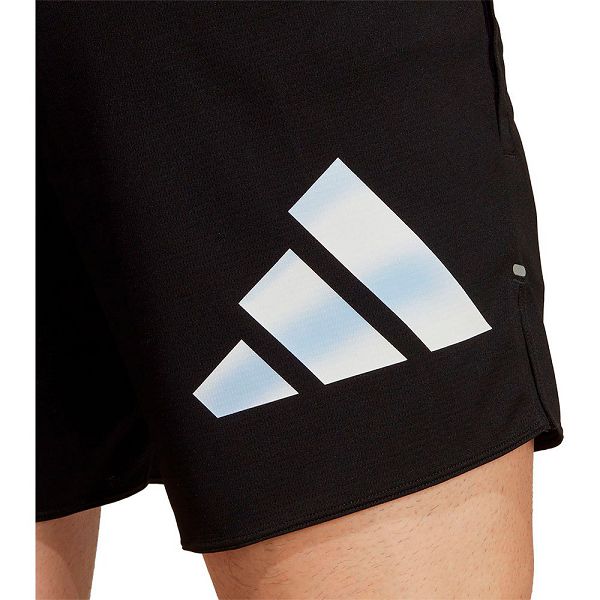 Black Men's Adidas Run Icons 3 Bar 7´´ Shorts Pants | 0147569-ZE