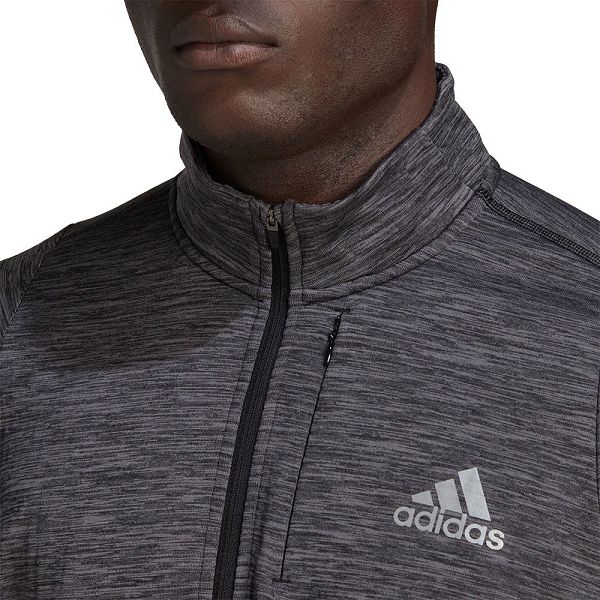 Black Men's Adidas Run Icons Cover Sweatshirts | 0612389-HA