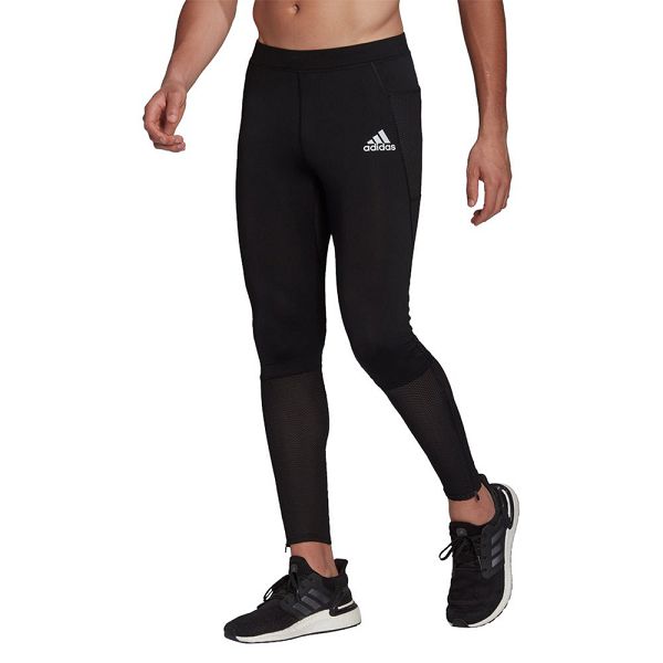 Black Men\'s Adidas Run Icons Leggings | 5472083-IF