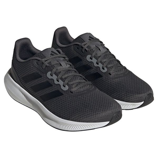 Black Men's Adidas Runfalcon 3.0 Wide Running Shoes | 7894653-ZI