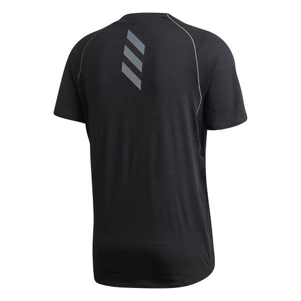 Black Men's Adidas Runner Short Sleeve T Shirts | 5876192-IH