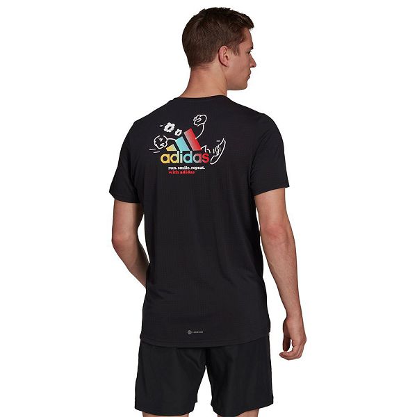 Black Men's Adidas Signature Short Sleeve T Shirts | 9251478-IR