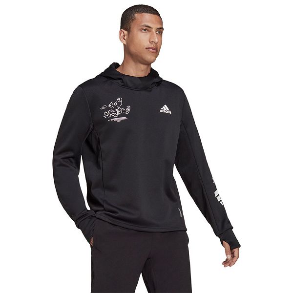 Black Men\'s Adidas Signature Sweatshirts | 2673014-GO