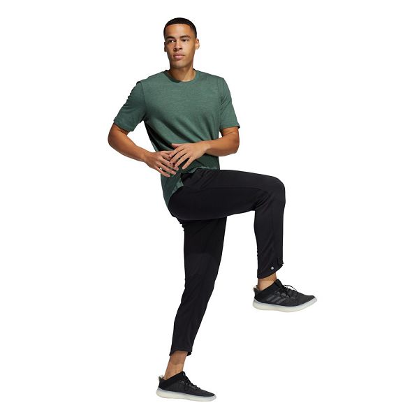 Black Men's Adidas Studio Tech Long Pants | 5074238-SH