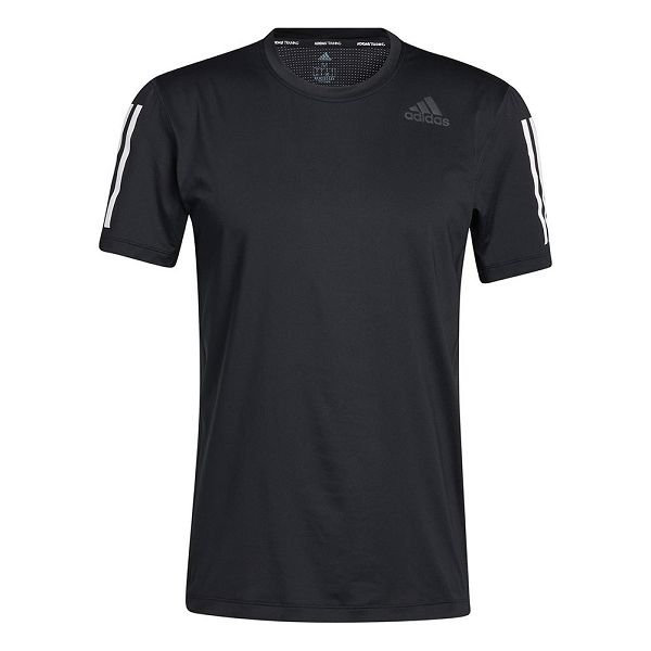 Black Men\'s Adidas Techfit 3 Stripes Fitted Short Sleeve T Shirts | 6738490-RN