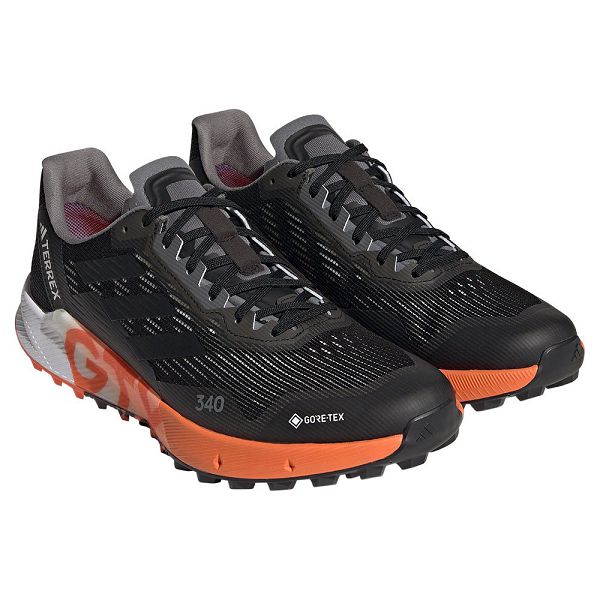 Black Men's Adidas Terrex Agravic Flow 2 Goretex Trail Running Shoes | 5827904-DH