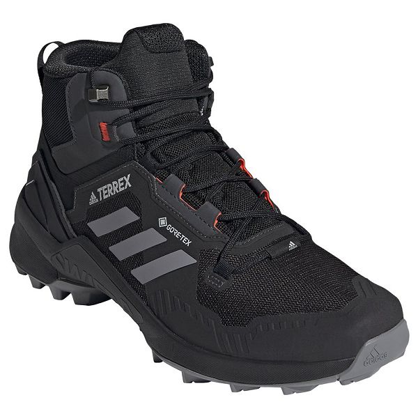 Black Men's Adidas Terrex Swift R3 Mid Goretex Hiking Shoes | 9041276-AR