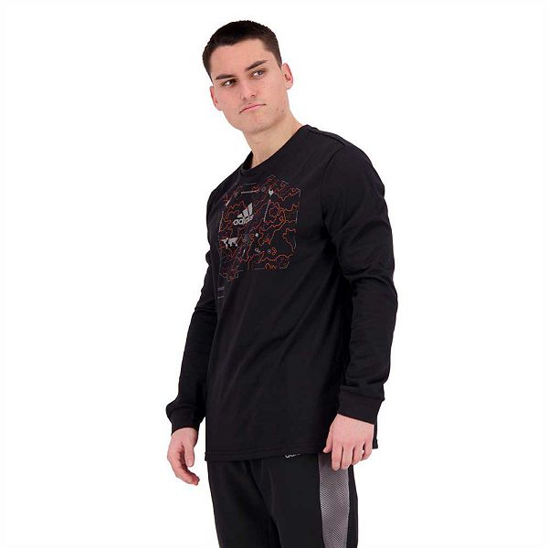 Black Men's Adidas X-City G Long Sleeve T Shirts | 8172946-NW