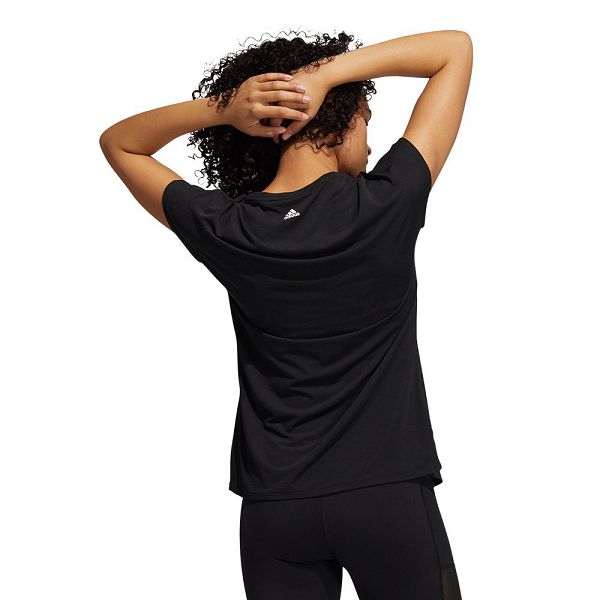 Black Women's Adidas 3 Bar Short Sleeve T Shirts | 9607821-HI