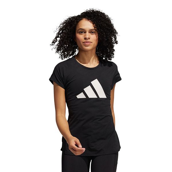 Black Women\'s Adidas 3 Bar Short Sleeve T Shirts | 9607821-HI