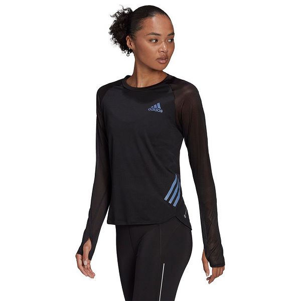 Black Women\'s Adidas Adizero Long Sleeve T Shirts | 8741632-HG