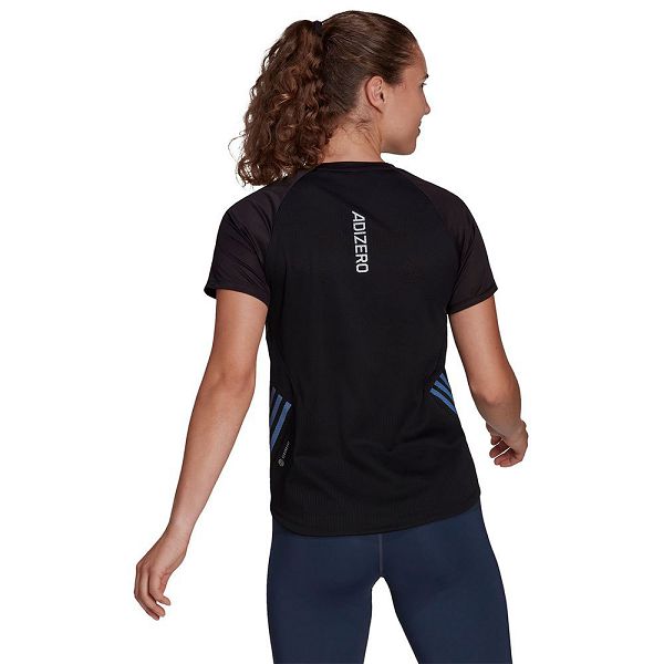 Black Women's Adidas Adizero Short Sleeve T Shirts | 0973268-SB