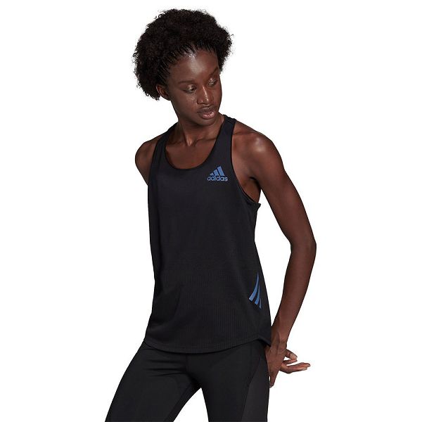 Black Women\'s Adidas Adizero Sleeveless T Shirts | 3674859-QO