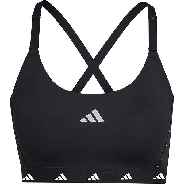 Black Women's Adidas Aeroimpact Light-Support Techfit Sports Bra | 3758960-OX