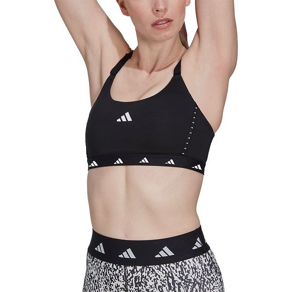 Black Women\'s Adidas Aeroimpact Light-Support Techfit Sports Bra | 3758960-OX