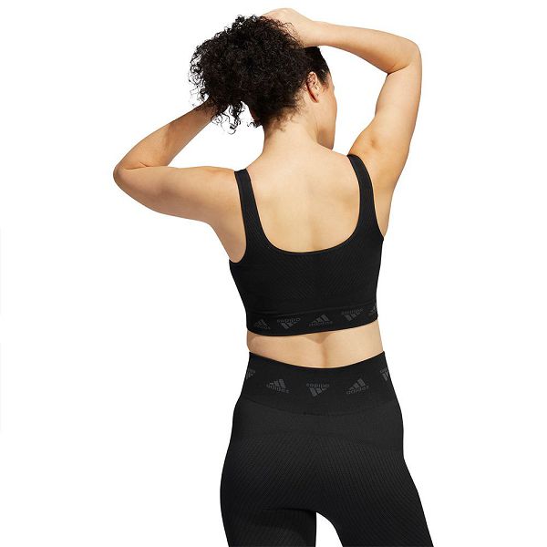 Black Women's Adidas Aeroknit Sports Bra | 2685739-IW