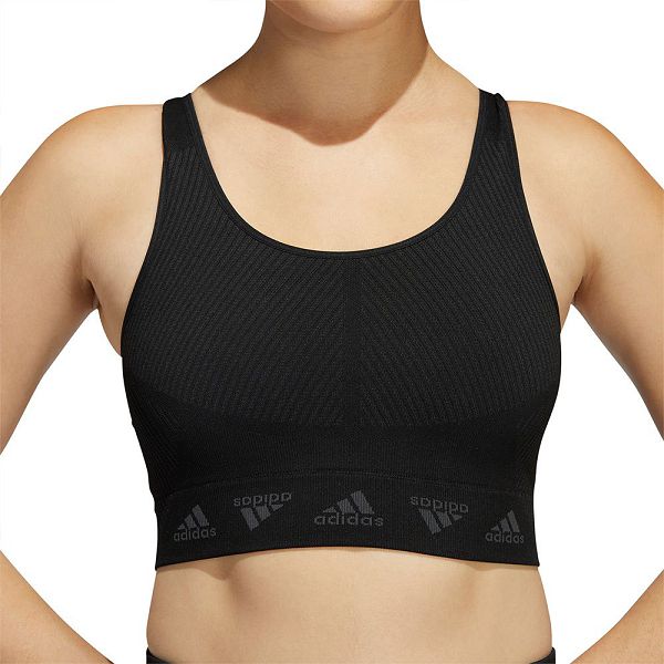 Black Women's Adidas Aeroknit Sports Bra | 2685739-IW