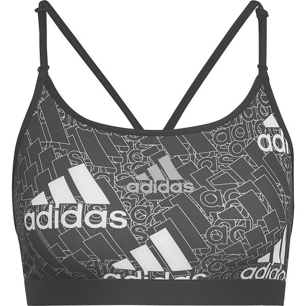 Black Women's Adidas Aeroreact Light-Support Printed Sports Bra | 2805137-TB