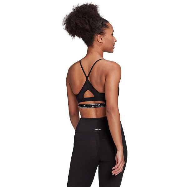 Black Women's Adidas Aeroreact P Sports Bra | 9302657-JY