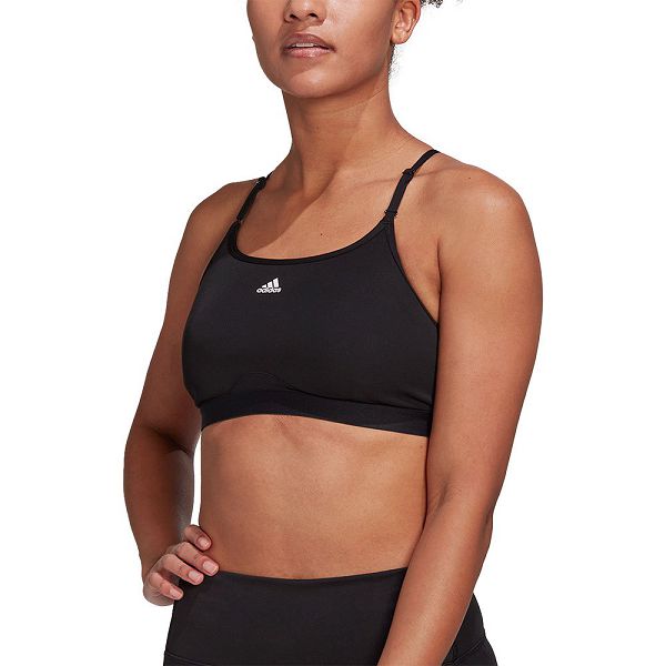 Black Women\'s Adidas Aeroreact P Sports Bra | 9302657-JY