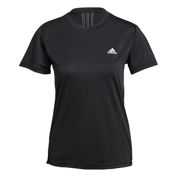 Black Women's Adidas Aeroready Designed 2 Move 3 Stripes Short Sleeve T Shirts | 3708924-YP