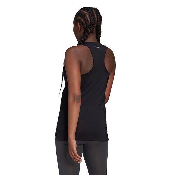 Black Women's Adidas Aeroready Designed 2 Move Sport Maternity Sleeveless T Shirts | 6293085-LG