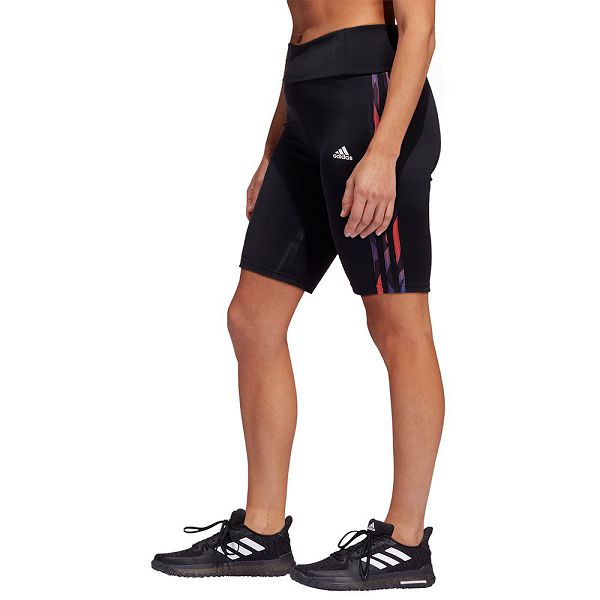 Black Women's Adidas Animal Short Leggings | 1075648-MV