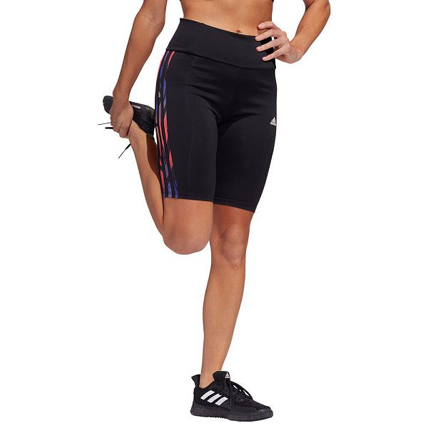 Black Women\'s Adidas Animal Short Leggings | 1075648-MV