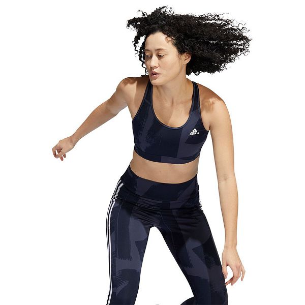 Black Women\'s Adidas Aop Sports Bra | 5783416-RA