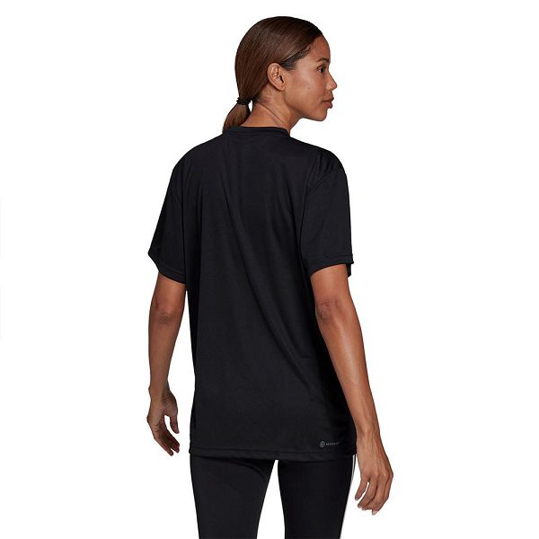 Black Women's Adidas BL Boyf Short Sleeve T Shirts | 5419026-VC