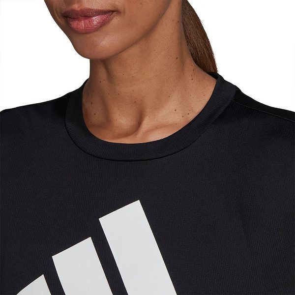 Black Women's Adidas BL Boyf Short Sleeve T Shirts | 5419026-VC