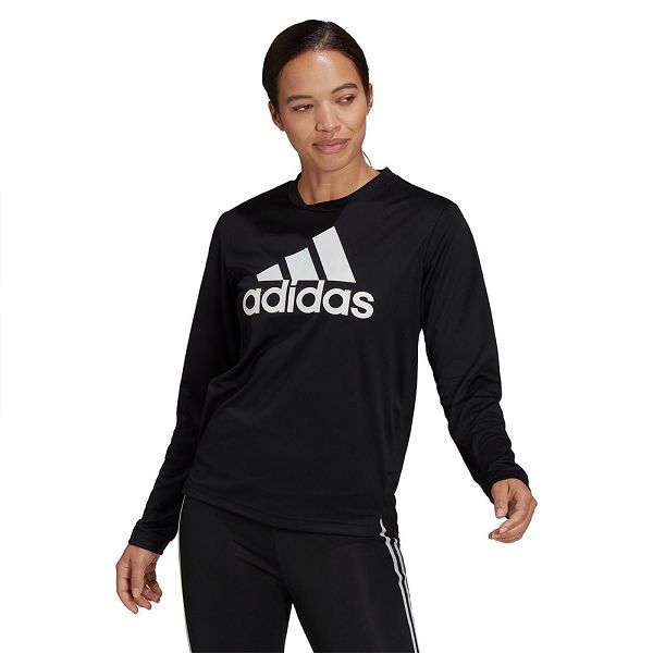 Black Women's Adidas BL Long Sleeve T Shirts | 5742936-IC