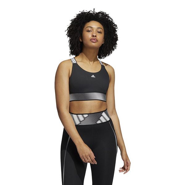 Black Women\'s Adidas BT Adilife Sports Bra | 4317590-CK