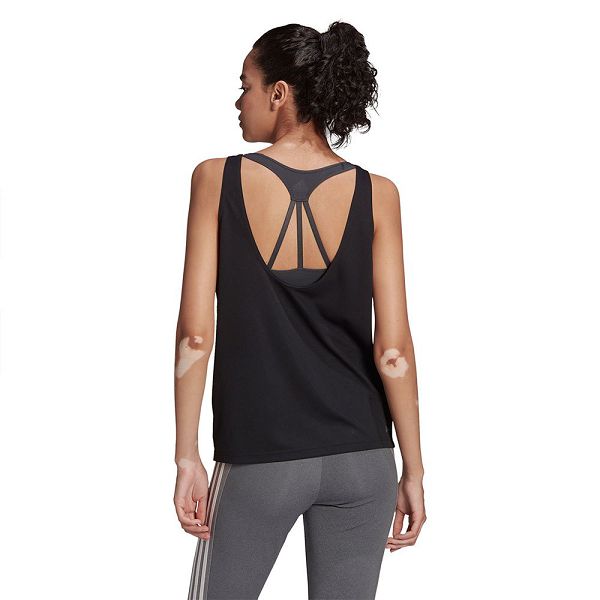 Black Women's Adidas Bluv Q1 Sleeveless T Shirts | 9072643-GQ