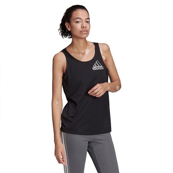 Black Women's Adidas Bluv Q1 Sleeveless T Shirts | 9072643-GQ