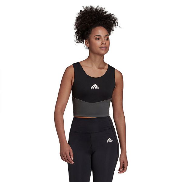 Black Women's Adidas CB Sports Bra | 8094573-VR