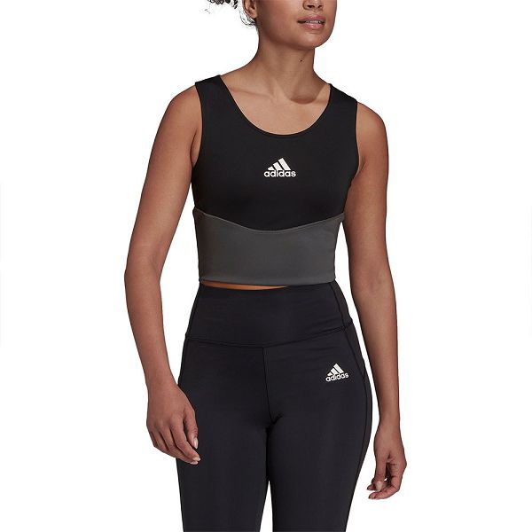 Black Women's Adidas CB Sports Bra | 8094573-VR