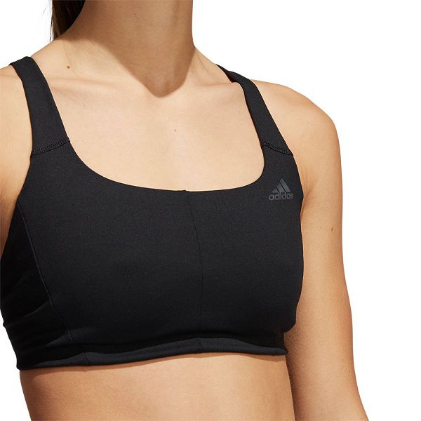 Black Women's Adidas Coreflow Medium-Support Sports Bra | 1653274-GZ