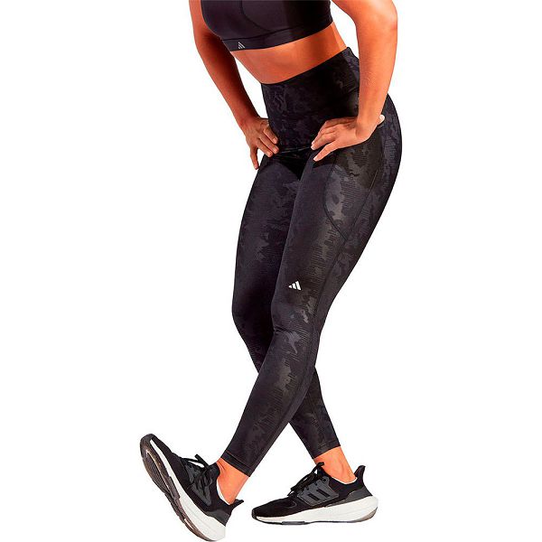 Black Women\'s Adidas Dailyrun Camo Leggings | 2089576-IE