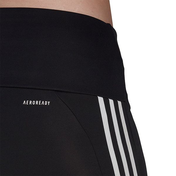 Black Women's Adidas Designed 2 Move High Rise 3 Stripes 7/8 Big Leggings | 4306287-NG