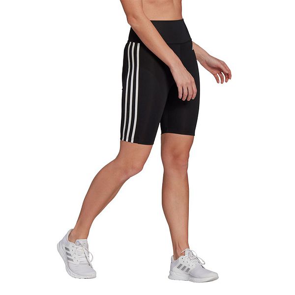 Black Women\'s Adidas Designed 2 Move High Rise Short Leggings | 6740285-TK