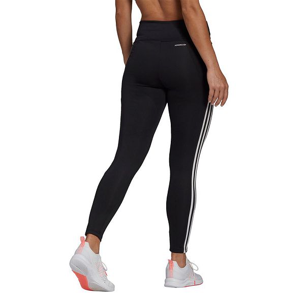 Black Women's Adidas Designed 2 Move High Rise 3 Stripes 7/8 Leggings | 9562341-FN