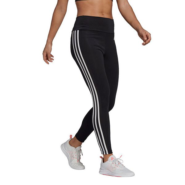 Black Women\'s Adidas Designed 2 Move High Rise 3 Stripes 7/8 Leggings | 9562341-FN