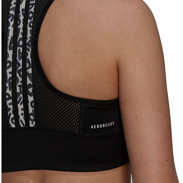 Black Women's Adidas Farm Crop Top Sports Bra | 9135876-AJ