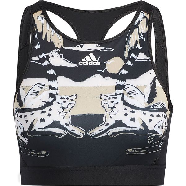 Black Women's Adidas Farm Sports Bra | 4582107-QO