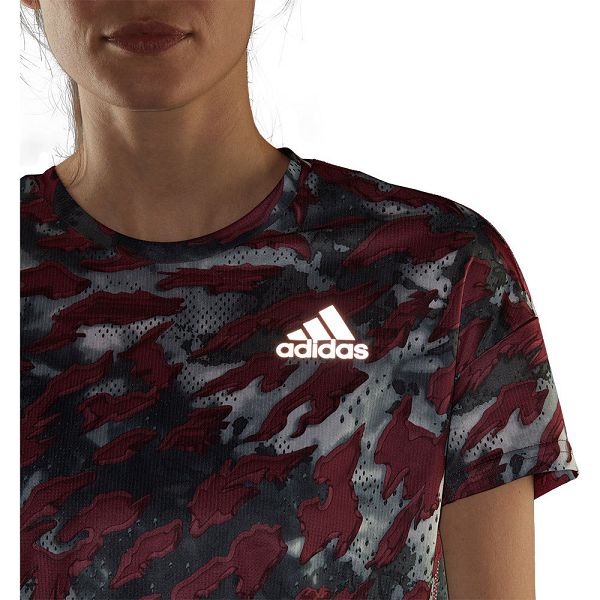 Black Women's Adidas Fast Aop Short Sleeve T Shirts | 3924587-JN