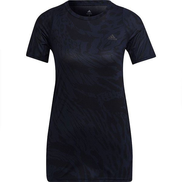 Black Women's Adidas Fast Aop Short Sleeve T Shirts | 7358492-LN