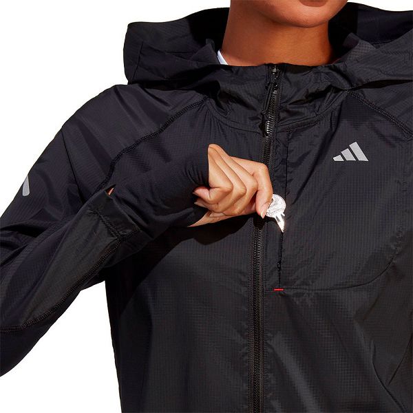 Black Women's Adidas Fast Jackets | 7549283-LM